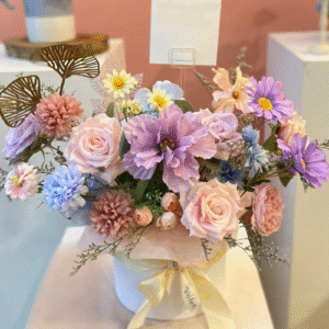 Bloombox D20cm Mix Claire Artificial