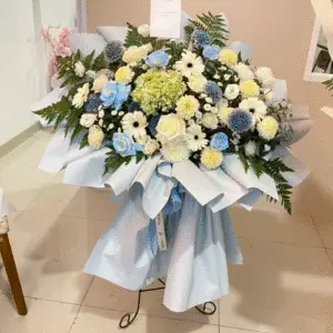Fresh Flowers Blue & White